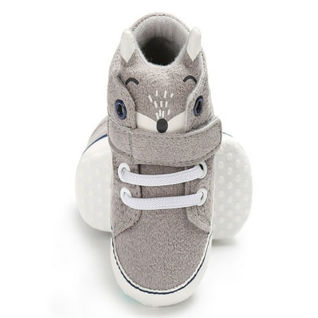 Baby Girl Boys Fox Hight Cut Shoes Sneaker Anti-slip Soft Sole