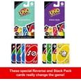 thumbnail image 3 of Juego de cartas Mattel Games UNO Core y UNO, paquetes complementarios en lata, 3 of 6