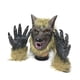 thumbnail image 4 of Máscara de látex de lobo espeluznante de cara completa y garras de lobo, accesorio de broma teatral, máscaras locas, disfraz de Halloween, 4 of 5