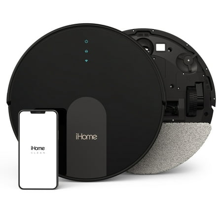 iHome AutoVac Eclipse G 2-in-1 Robot Vacuum and Mop with Homemap Navigation, Ultra Strong Suction Power, Wi-Fi/App Connectivity