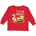 thumbnail image 3 of Inktastic Two and Digging It Bulldozer 2nd Birthday Boys or Girls Long Sleeve Toddler T-Shirt, 3 of 5