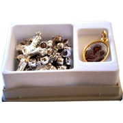 Silver Tone Mother Mary with Child icon resined beads Rosary with Medal ( 6mm...