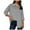 Grey, variant on Pimfylm Womens Button Down Shirts Cotton Dress Shirts Oxford Shirts Long Sleeve Work Blouses Collared Tops Tunics with Pocket Khaki, S