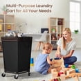 thumbnail image 5 of 160L Laundry Basket With Wheels 2section Rolling Laundry Basket Large Laundry Hamper With Wheels Rolling Laundry Hamper Clothes Hamper For Home Bathrooms And Dorm Black, 5 of 8
