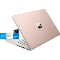HP Stream 14 Laptop, Intel Celeron Core, 16 GB RAM, 64 GB Storage, 14" HD Anti-Glare Display, Windows 11, Long Battery Life, Thin & Portable, Includes 1-Year Microsoft 365, TiTac, Rose Gold