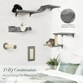 thumbnail image 3 of SONGMY 5-in-1 Wall-Mounted Cat Climber Set, Cats Wall Shelve, Wall-Mounted Cat Climbing Shelves, with House, Bridge, Steps, Scratcher, Hammock, Shelves (B-KM061), 3 of 7