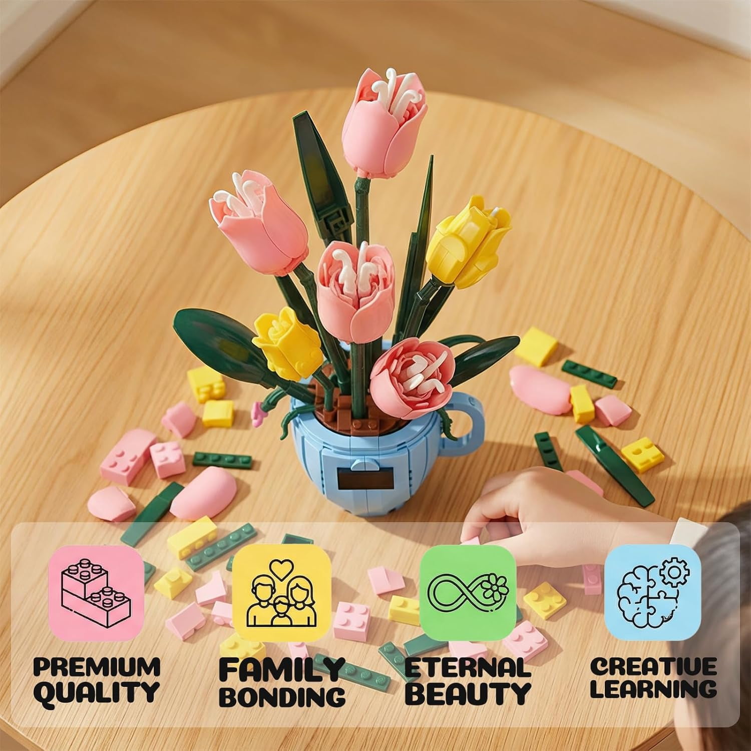 YTIANMI, Flowers Building Block Set, Blue Orchid, 567PCS - Walmart.com