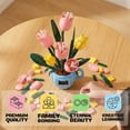 thumbnail image 6 of Flower Building Blocks Set with LED Light in Teacup Vase, Table Centerpiece Gift for Girlfriend, Valentine's Day, Mother's Day,567PCS, 6 of 6