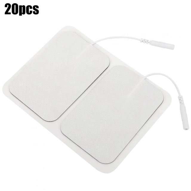 20 Pcs Tampons d'Électrode de Thérapie Physique 6x9cm Non-Tissés 2.0 Trous Patchs de Récupération Post-Partum en Silicone