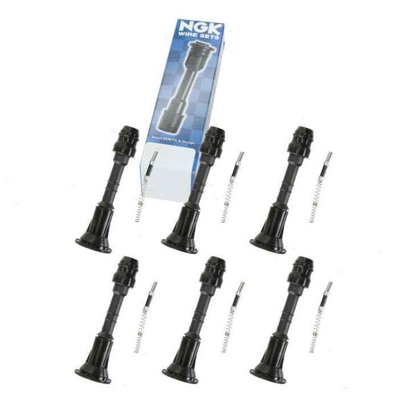 6 pc NGK Ignition Coil Boots compatible with Nissan Pathfinder 3.5L 4.0L V6 2001-2012