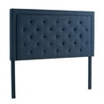 thumbnail image 3 of Rest Haven Medford Rectangle Upholstered Headboard with Diamond Tufting, Queen, Navy, 3 of 11