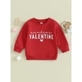 thumbnail image 3 of Elippeo Baby Kids Valentine's Day Kids Baby Boys Girls Sweatshirt 6M 12M 18M 24M 3Y 4Y Long Sleeve Letters Print Hoodie Tops Clothes, 3 of 10