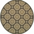 thumbnail image 6 of 6' x 9' Grey Gold Floral Medallion Discs Indoor Outdoor Area Rug, 6 of 6