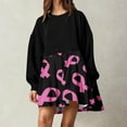 thumbnail image 1 of DecSea Robes à Manches Longues pour Femmes Décontractées Amples Col Rond Tuinc Tops Robe Basique avec Poches Latérales, 1 of 6