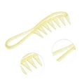 thumbnail image 3 of Unique Bargains 1 Pc Durable Wide Tooth Comb Yellow PS, 3 of 6
