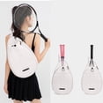 thumbnail image 3 of Xingzhi Tennis Racket Shoulder Bag Outdoors Sports Pocket Accessories Organizer Mesh White, 3 of 6
