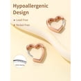 thumbnail image 6 of FindChic Heart Stud Earrings for Women, Hypoallergenic Rose Gold Plated Huggie Hoops with S925 Sterling Silver Ear Posts Christmas Birthday Jewelry Gifts for Her/Mom/Wife, 6 of 9