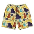 thumbnail image 3 of Uemuo Musical Instruments Pattern Men's Swim Trunks Hawaiian Beach Bathing Suit Swimsuits Beach Quick-Dry Shorts with Pockets-XX-Large, 3 of 9