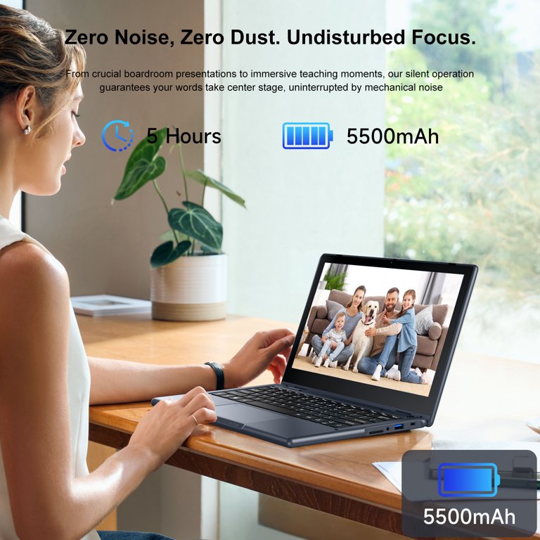 HYYUO 2 in 1 11.6''Touchscreen Laptop, 256GB SSD 16GB RAM, Intel