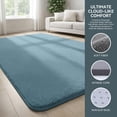 thumbnail image 3 of Buganda Soft Area Rugs, Low Pile Area Rug for Living Room Bedroom, Non Slip Washable Decor Carpet, 6'x9', Blue, 3 of 6