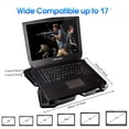 thumbnail image 5 of COOLCOLD Laptop Cooling Pad,Laptop Cooler for 12"-17.3" Laptops, Laptop Stand With 4 Quiet Fans, Strong Heat Dissipation, Suit Desk or Lap Use - Blue, 5 of 7