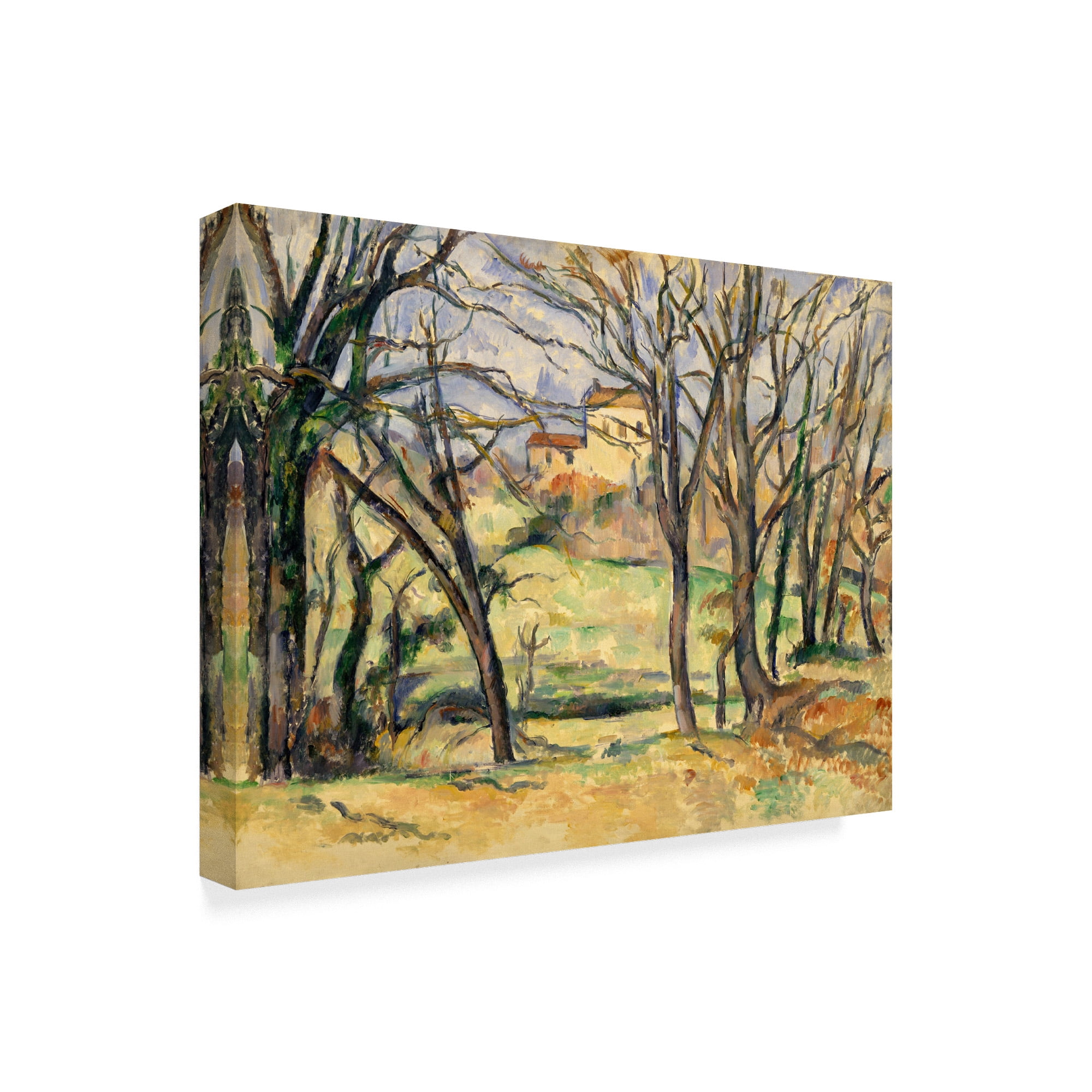 Trademark Fine Art 'Trees And Houses Near The Jas De Bouffan' Canvas Art by Paul Cezanne