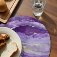 thumbnail image 3 of Purple Coastal Round Placemats Set of 8 for Dinning Tables,Heat-proof Braided Table Mats 15 Inch,Summer Beach Nautical Abstract Art Washable Place Mat for Kitchen Restaurant Party Decor Table Setting, 3 of 9
