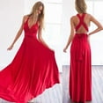 thumbnail image 2 of Sexy Women Multiway Wrap Convertible Boho Maxi Club Red Dress Bandage Long Dress Party Bridesmaids Infinity Robe Longue Femme, 2 of 9