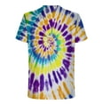 thumbnail image 3 of Fnnxeal Mens Purple Abstract Brushstroke Graphic Tee Short Sleeve Crew Neck Stretch Blend Big and Tall Casual Summer Streetwear T-Shirt,Size 5XL, 3 of 5