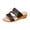 Black, variant on Women's Glitter Sequins Peep Toe Platform Wedge Slip On Mules Plus Size Summer Orthopedic Sandals
