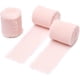 thumbnail image 1 of Zhuge Cintas para embalaje de cajas de regalo, cintas de gasa con bordes sin rematar rasgadas a mano, decoraciones de moños de cinta, tiras de tela de seda real (rosa), 1 of 5