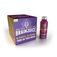thumbnail image 1 of BrainJuice Brain and Immune Support Shot, Gluten Free Supplement Shots for Energy, Focus, Immunity with Vitamin D, C, B, Alpha GPC & Organic Ginger Root, Huckleberry Hibiscus, 2.5 fl oz, 12 Pack, 1 of 5