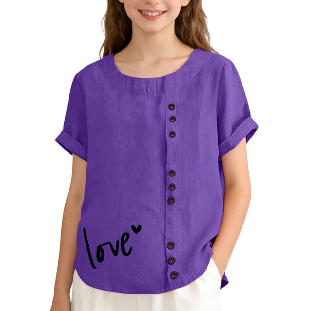 Chandail Garçons Col Rond T-Shirts Graphiques T-Shirts Tout-Petits T-Shirts 4T Vêtements Filles