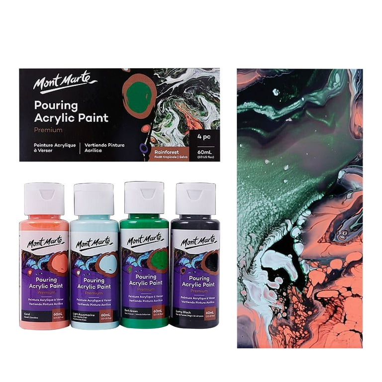 4 Colors Liquid Acrylic Paint Pouring Acrylic Pigment for Art
