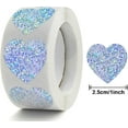 thumbnail image 2 of ZOUSSIQI Sparkly Foil Small Heart Stickers 1500Pcs Silver Stickers 1" Diameter for Kids Reward,Arts and Crafts and Homeschool Teacher Supplies Planner and School Classroom (Heart 1500pcs) CA919-94347, 2 of 4