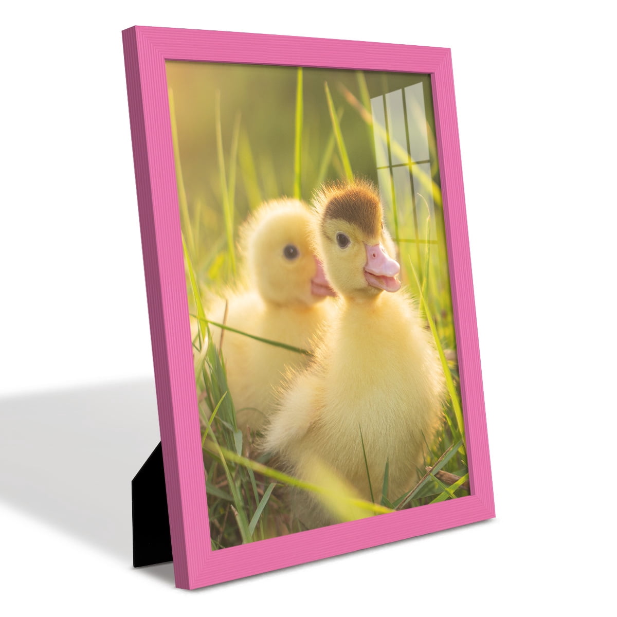 Grooved 11 in. x 14 in. Pink Picture Frame Set (Set of 4)