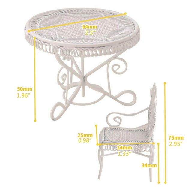 Juego de Mesa de comedor en miniatura BuyWeekMX muebles de casa de muñecas 1/12