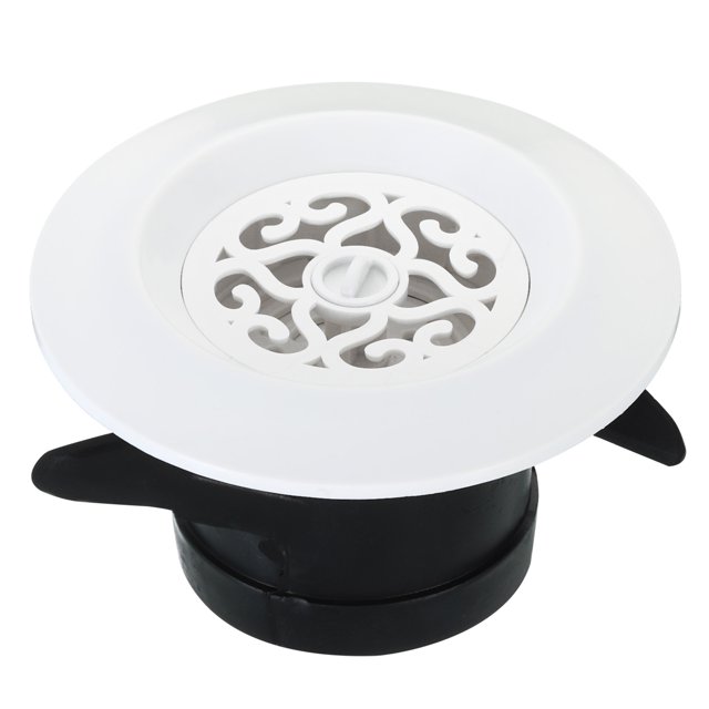 Unique Bargains Évent Rond de 3 Pouces, Diffuseur de Plafond Réglable pour Gril, Couvercle en ABS, Évent de Soffite à Lames avec Écran Blanc