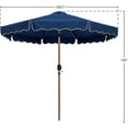 thumbnail image 3 of Meridian Furniture Amalfi Navy Polyester Patio Umbrella, 3 of 10