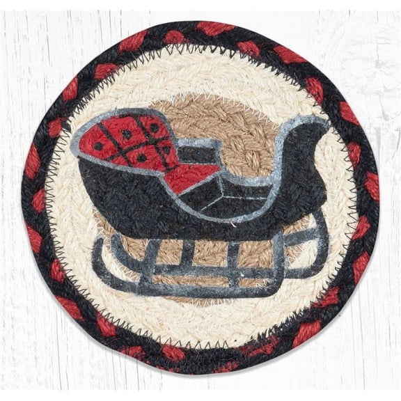 Capitol Importing 79-019SR 7 x 7 in. LC-19 Sleigh Rides Round Large Coaster
