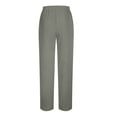 thumbnail image 5 of FRSASU Mens Fashion Solid Color Casual Elastic Waist Drawstring Baggy Pants Loose Fit Wide Leg Straight Sweatpants Army Green, 5 of 6