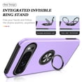thumbnail image 3 of Allytech Hybrid Case for Google Pixel 9 Pro XL with 360° Rotatable Ring Kickstand, Soft TPU + Rugged PC, Screen Lens Protection Shockproof Anti-Fall Magnetic Car Mount Back Case - Purple, 3 of 7
