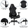 thumbnail image 4 of Bowery Hill Ensemble de Bureau de Jeu et de Fauteuil Inclinable de Course, Rouge et Gris, 4 of 11