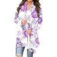 thumbnail image 2 of Cardigans d'Été pour Femmes à la Mode à Manches Longues Imprimé Floral Cardigan Veste Haut Cardigan Léger en Liquidation, 2 of 6