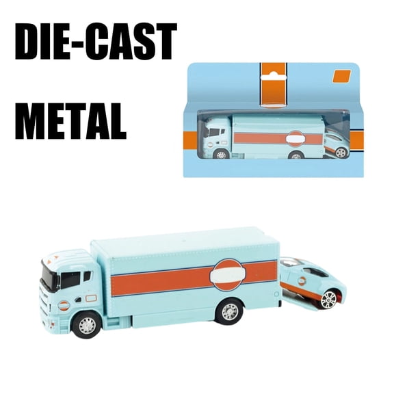 Byujiro 1:64 Alloy Truck Toy Pull Back Cargo Truck Model Vehicle Toy for Kids Boys Girls Collectible Display Decoration & Birthday Party Favor Gift