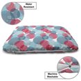 thumbnail image 3 of Abstract Pet Bed, Continuous Intertwined Circles Squares Print on Plain Backdrop, Resistant Pad for Dogs and Cats Cushion with Removable Cover, 24" x 39", Seafoam Petrol Blue and White, by Ambesonne, 3 of 4