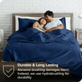 thumbnail image 6 of Bare Home Ultra-Soft Flat Sheets - Premium 1800 Collection - Double Brushed - Twin XL, Dark Blue, 6 of 7