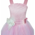 thumbnail image 6 of iEFiEL Little Big Girls Cross Back Flower Girl Dress Wedding Tulle Birthday Party Dress, 6 of 7