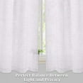 thumbnail image 5 of Haperlare 26"W x 24"L Cafe Curtain Farmhouse Linen Textured Soft Blackout Kitchen Curtains for Bathroom Small Windows, White, 2 Panels, 5 of 7