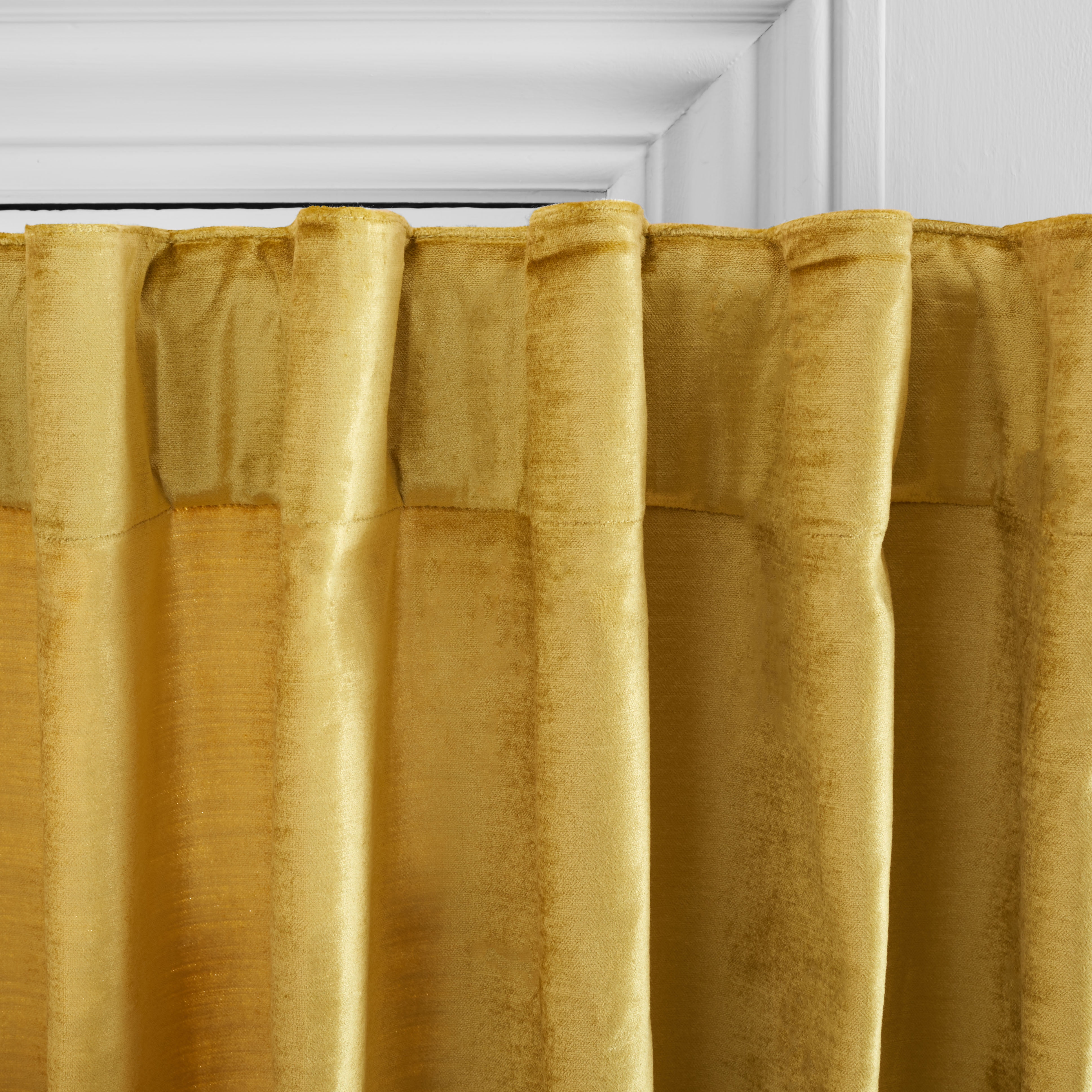 SAFAVIEH Rosedale Glam Yellow Solid Tab Top Blackout Curtains, 52" x 96"
